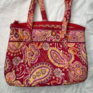 Vera Bradley Raspberry Fizz Retired Pattern Medium Tote/Handbag
